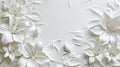 A white background with embossed floral details, lending a sophisticated and delicate touch. Excellent for wedding