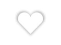 White shaped empty heart background icon symbol Royalty Free Stock Photo