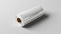 A white background featuring an isolated roll of plastic stretch wrap film Royalty Free Stock Photo