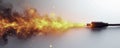 White background with a fire in an overloaded power strip, , spark Royalty Free Stock Photo