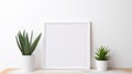 White Background Frame Semantics Mockup With Minimalistic Design Royalty Free Stock Photo