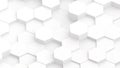 White background with geometric hexagon honeycomb pattern, minimalist abstract background for business presentations Royalty Free Stock Photo