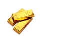 White background and gold bars. 3d illustration Royalty Free Stock Photo