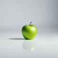 A white background with a green apple Royalty Free Stock Photo