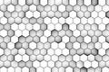 White background with hexagons relief Royalty Free Stock Photo