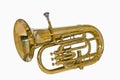 Brass Tuba White Background Royalty Free Stock Photo