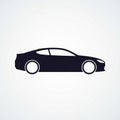 White background, the image focuses on the car s aerodynamic shape, suitable Royalty Free Stock Photo