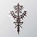 Scandinavian viking blood grunge symbol