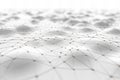 A white background with an intricate grid pattern, reminiscent of digital data or network connections, representing the compl