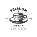 Premium Coffee House Logo Design Template Royalty Free Stock Photo
