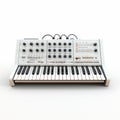 White Background Moog Synthesizer 3d Model Royalty Free Stock Photo