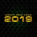 2019 on White Background, New Year 2019, 3D Illustration, Happy New Year 2019 Royalty Free Stock Photo