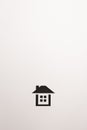 Background of dark brown wooden complete house icon