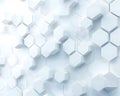 White Hexagon Pattern Abstract Background Royalty Free Stock Photo