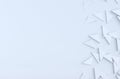 White background pattern with regular extruded triangles pattern Royalty Free Stock Photo