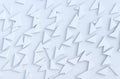 White background pattern with regular extruded triangles pattern