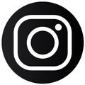 White background rounded black & white Instagram logo