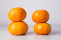 Oranges on a white background when selling Royalty Free Stock Photo