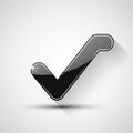 On a white background with soft shadows. The check mark has a Royalty Free Stock Photo