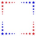American abstract flag decorative patriotic border. Royalty Free Stock Photo