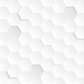 White background texture 3D. 3d illustration. Abstract paper Hexagon white Background ,light and shadow ,Vector Royalty Free Stock Photo