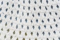 White background, texture made of braided nylon threads Royalty Free Stock Photo