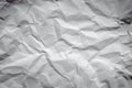 White background and wallpaper by crumpled paper texture and free space. Royalty Free Stock Photo