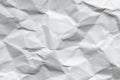 White background and wallpaper by crumpled paper texture and free space. Royalty Free Stock Photo