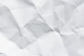 White background and wallpaper by crumpled paper texture and free space. Royalty Free Stock Photo