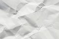 White background and wallpaper by crumpled paper texture and free space. Royalty Free Stock Photo