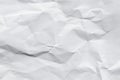 White background and wallpaper by crumpled paper texture and free space. Royalty Free Stock Photo