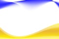 White background and yellow, blue band