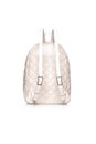 White backpack from behind on white background