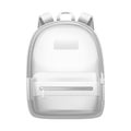 White backpack, school bag realistic 3D mockup