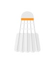 White badminton shuttlecock vector