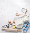 White Marble Baking Cooking Background Royalty Free Stock Photo