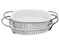 White baking dishes with handles