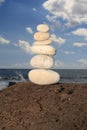 White balancing stones Royalty Free Stock Photo