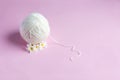 White ball of thread Royalty Free Stock Photo