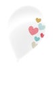 White balloon love glitter pink, gold, grey, blue, tosca love shape on transparent background