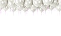 White balloons in top as a background Royalty Free Stock Photo