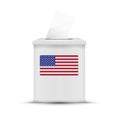 White ballot box isolated