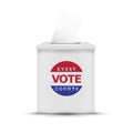 White ballot box isolated