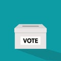 White ballot box. Voting concept of election. vector illustration