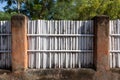 White bamboo fence Royalty Free Stock Photo