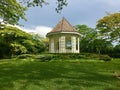 White Bandstand or Gazebo at the Botanic Gardens Singapore