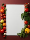 White banner for cooking recipes with copy space.