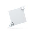 White banner in a form of a square with explosed corners Royalty Free Stock Photo