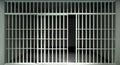 White Bar Jail Cell Front Locked Royalty Free Stock Photo