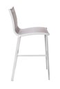 White bar stool with back isolated on white background Royalty Free Stock Photo